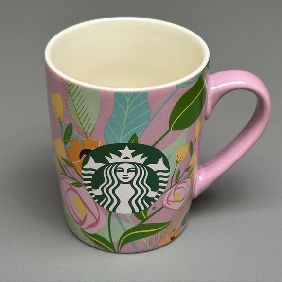 Starbucks 2020 Pink Tropical Flowers Coffee Tea Mug - Picture 1 of 7
